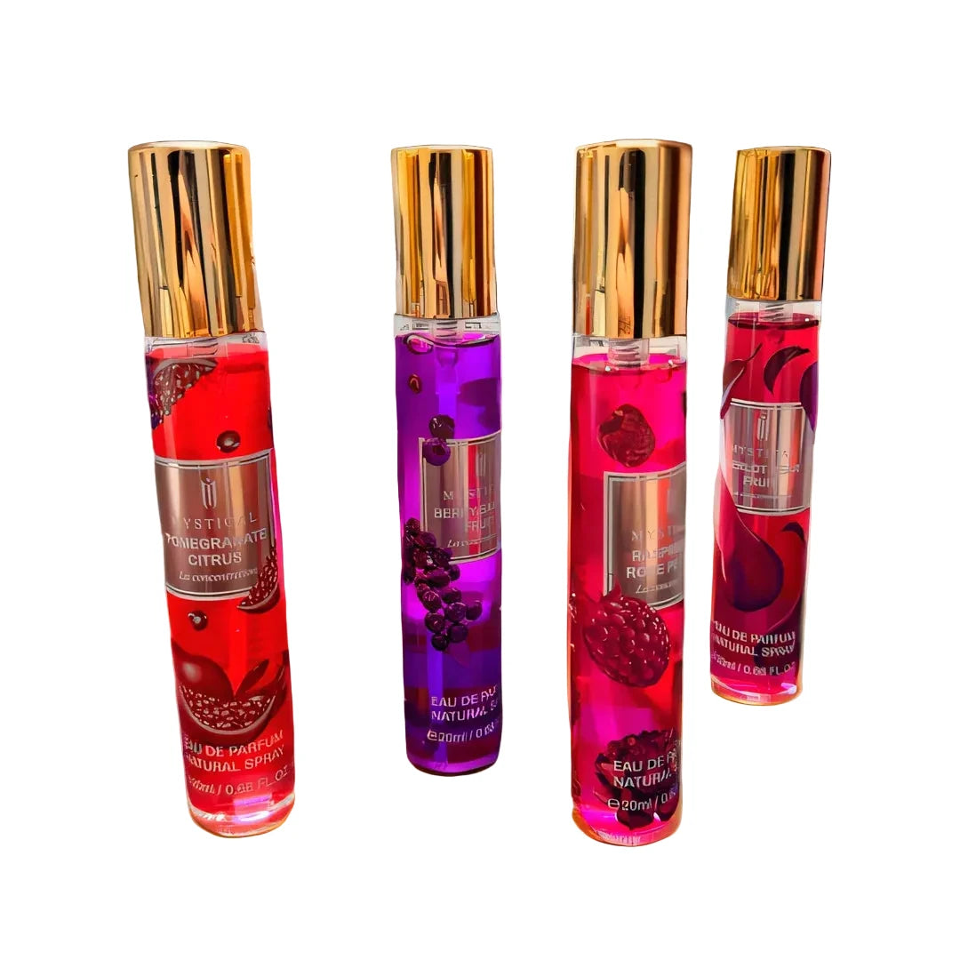 Women’s Fruity Floral Perfume Gift Set – 4-Piece Long-Lasting Eau de Parfum Travel Spray Collection | Gift for Women, Birthday, Mother’s Day, Valentine’s Day