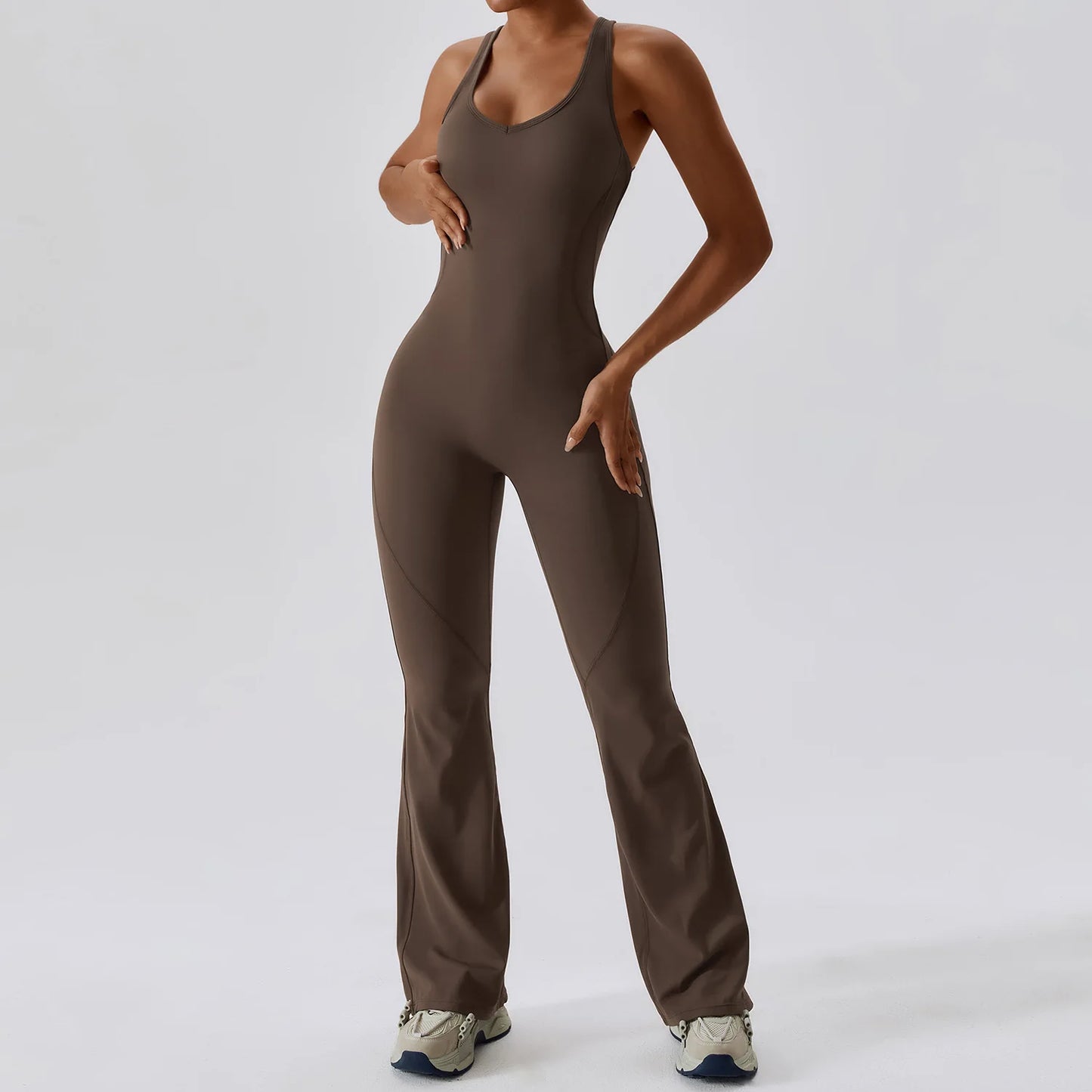 Women's 1 Pcs Seamless Yoga Jumpsuit – Push-Up Fitness Romper for Gym, Workout & Training