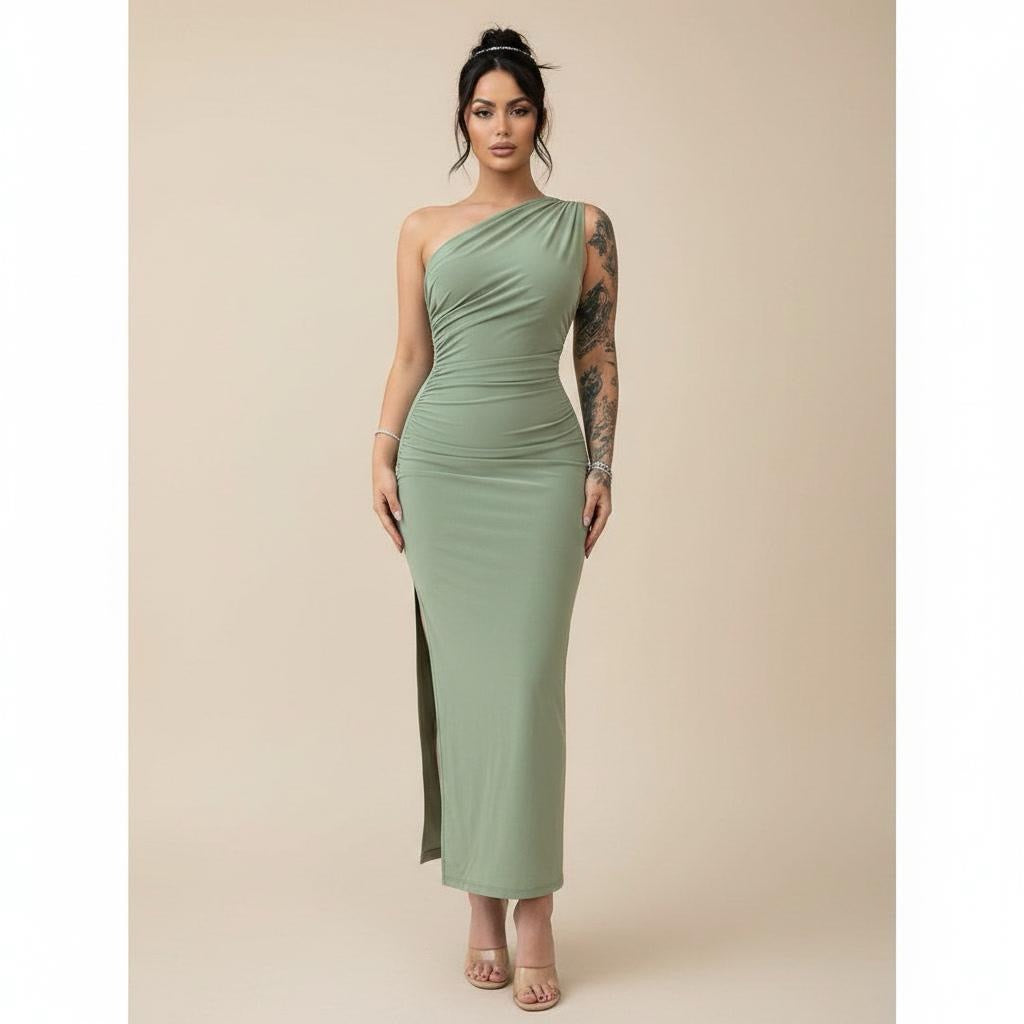 Women’s Sexy Backless Maxi Dress – Sleeveless Bodycon Split Party Dress for Summer | Elegant Club & Streetwear Outfit