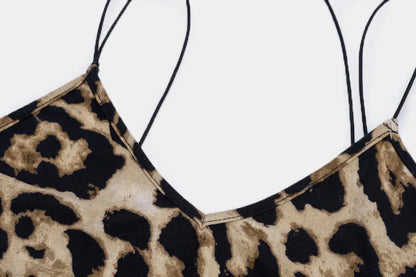 Women’s Leopard & Snake Print Sleeveless V-Neck Sexy Midi Dress – Spring Fashion Bodycon Party Dress for Christmas, Club & Streetwear