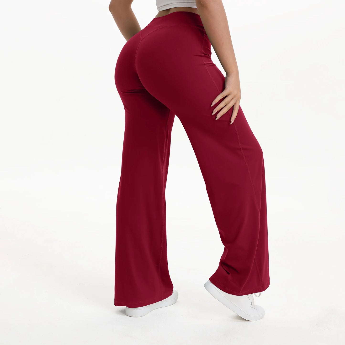 SoftMotion Women's Naked Feel Straight Leg Yoga Pants – Mid-Waist Workout Leggings for Pilates, Running, Gym & Everyday Wear