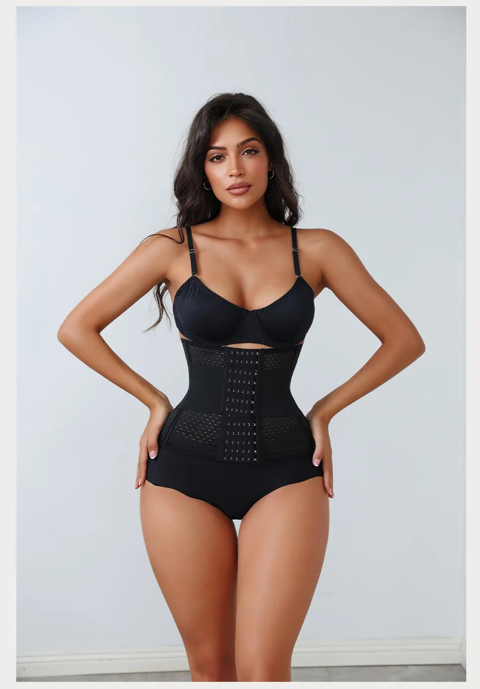 New Adjustable Waist Trainer for Women Double Belts Neoprene Corset with Zipper