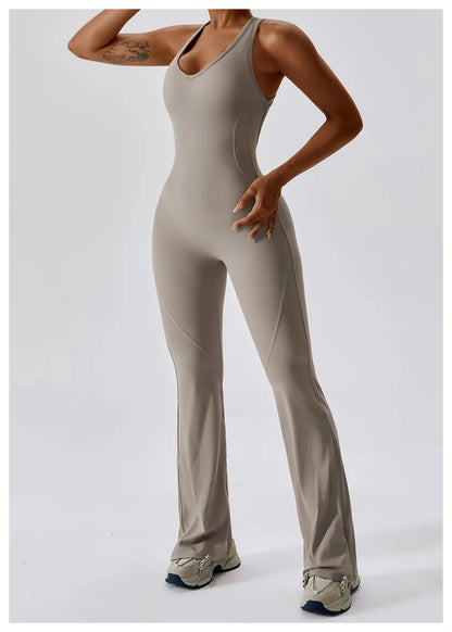 Women's 1 Pcs Seamless Yoga Jumpsuit – Push-Up Fitness Romper for Gym, Workout & Training