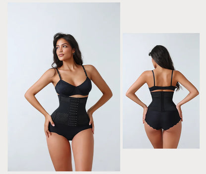 New Adjustable Waist Trainer for Women Double Belts Neoprene Corset with Zipper