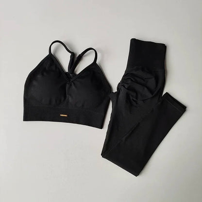 Peach Seamless Yoga Set – High Waisted Women’s Activewear