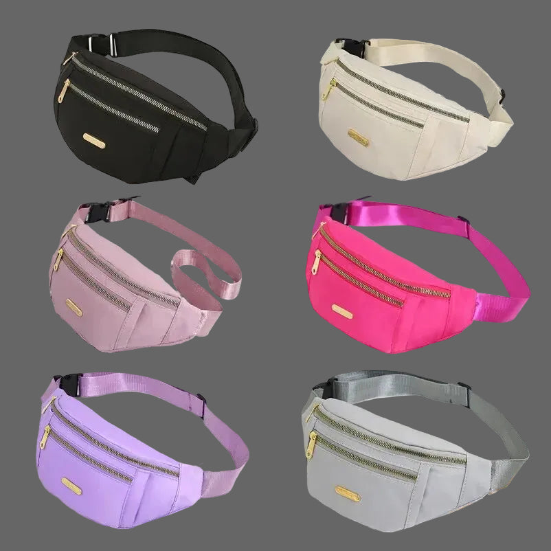 Women's Sports Waist Bag Crossbody Fanny Pack – Lightweight Multi-Pocket Belt Bag for Phone, Travel, Running, Hiking & Everyday Essentials