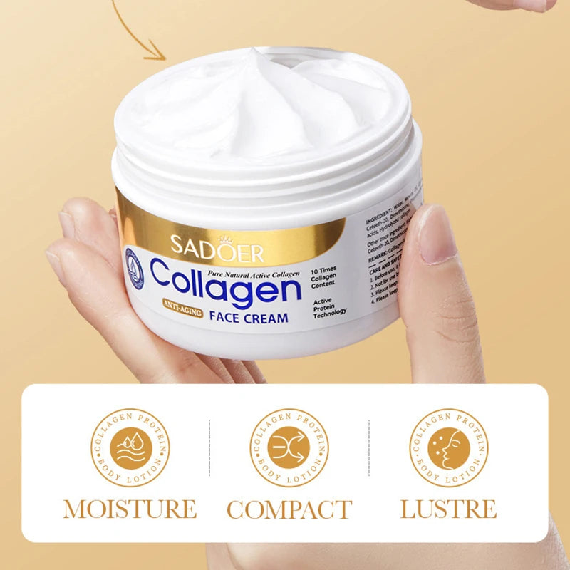 SADOER Collagen Face Cream sknicare Moisturizing Hydrating Firming Face Creams Faical Cream Beauty Face Skin Care Products