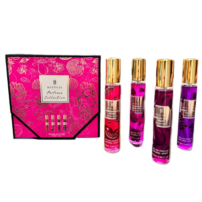 Women’s Fruity Floral Perfume Gift Set – 4-Piece Long-Lasting Eau de Parfum Travel Spray Collection | Gift for Women, Birthday, Mother’s Day, Valentine’s Day