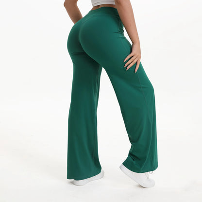 SoftMotion Women's Naked Feel Straight Leg Yoga Pants – Mid-Waist Workout Leggings for Pilates, Running, Gym & Everyday Wear
