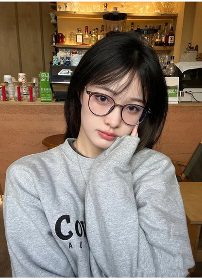 Men And Women Round Anti Blue Glasses Computer Frame Optical Lenses New Arrival 2023