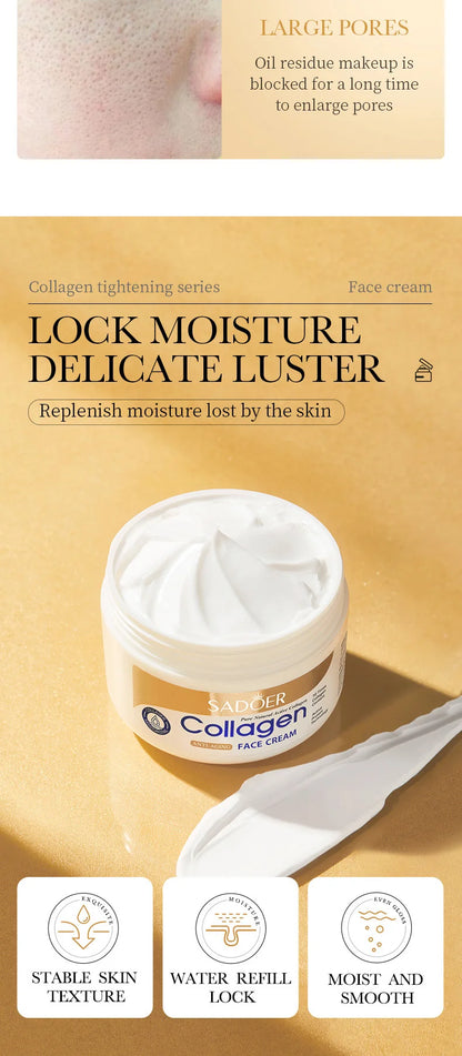 SADOER Collagen Face Cream sknicare Moisturizing Hydrating Firming Face Creams Faical Cream Beauty Face Skin Care Products