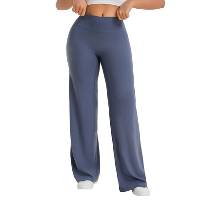 SoftMotion Women's Naked Feel Straight Leg Yoga Pants – Mid-Waist Workout Leggings for Pilates, Running, Gym & Everyday Wear