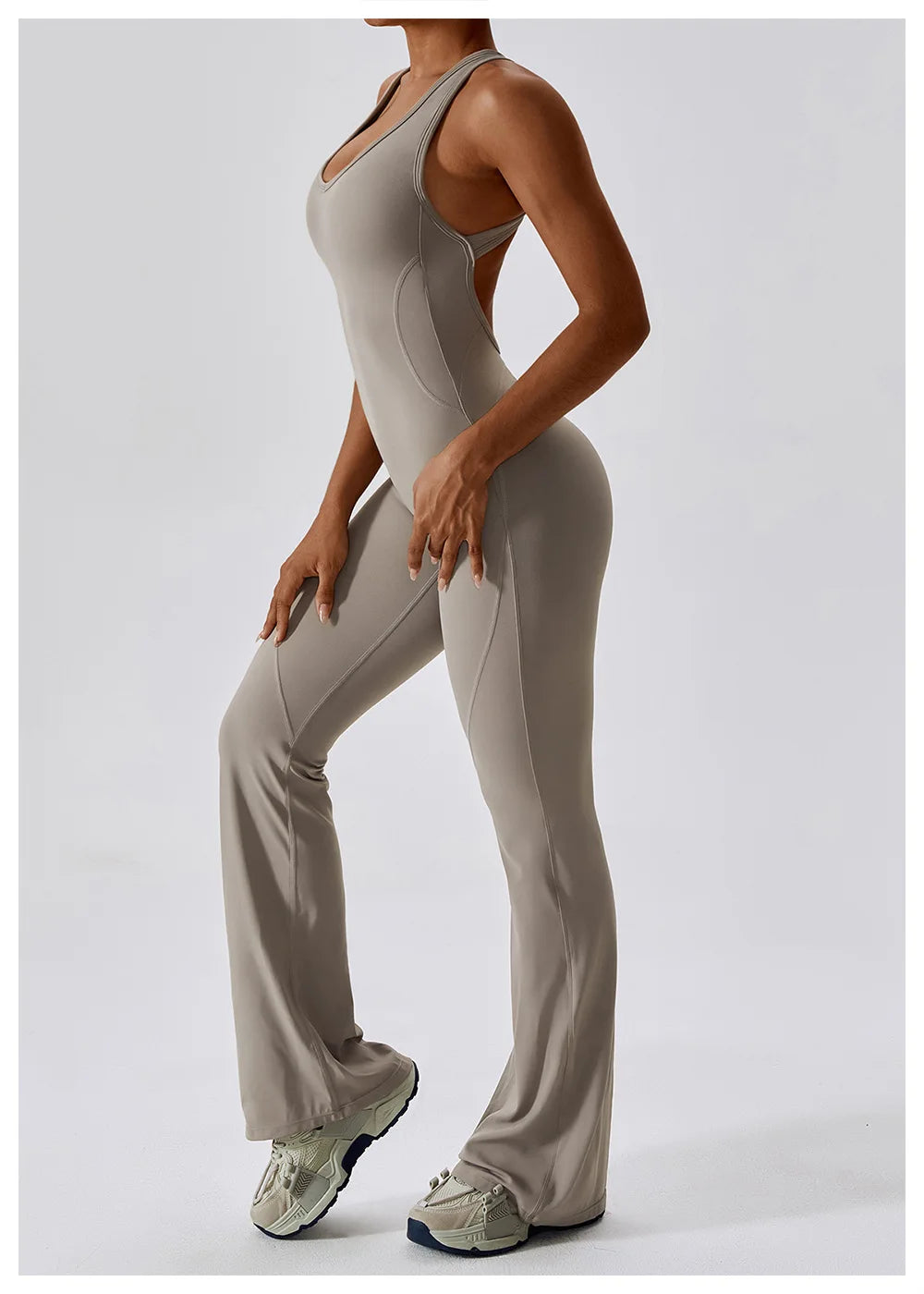 Women's 1 Pcs Seamless Yoga Jumpsuit – Push-Up Fitness Romper for Gym, Workout & Training