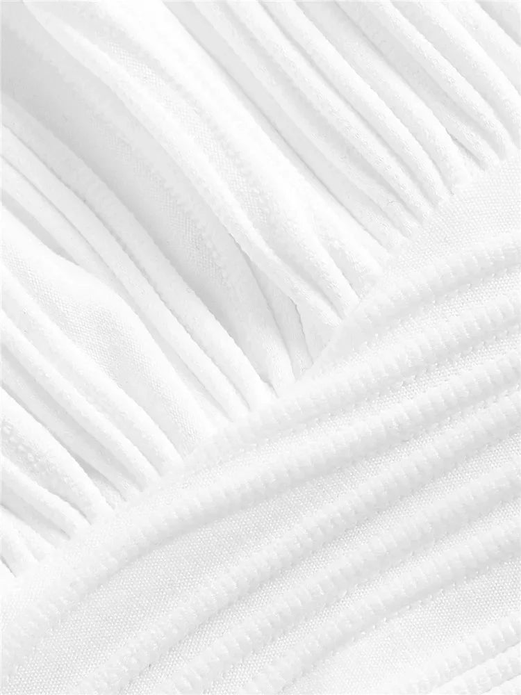 Women's White Backless Halter Crop Top - Deep V Neck Sleeveless Y2K Tank Top, Sexy Club Streetwear Summer Going Out Top