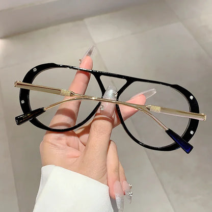 Vintage Double Bridge Oval Sunglasses UV400 | Luxury Gradient Lens Retro Fashion Eyewear for Men & Women