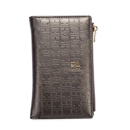 Retro Classic Style Solid Color Women's Long Wallet with Letter Print Portable Women's Clutch Bag Fashionable and Simple