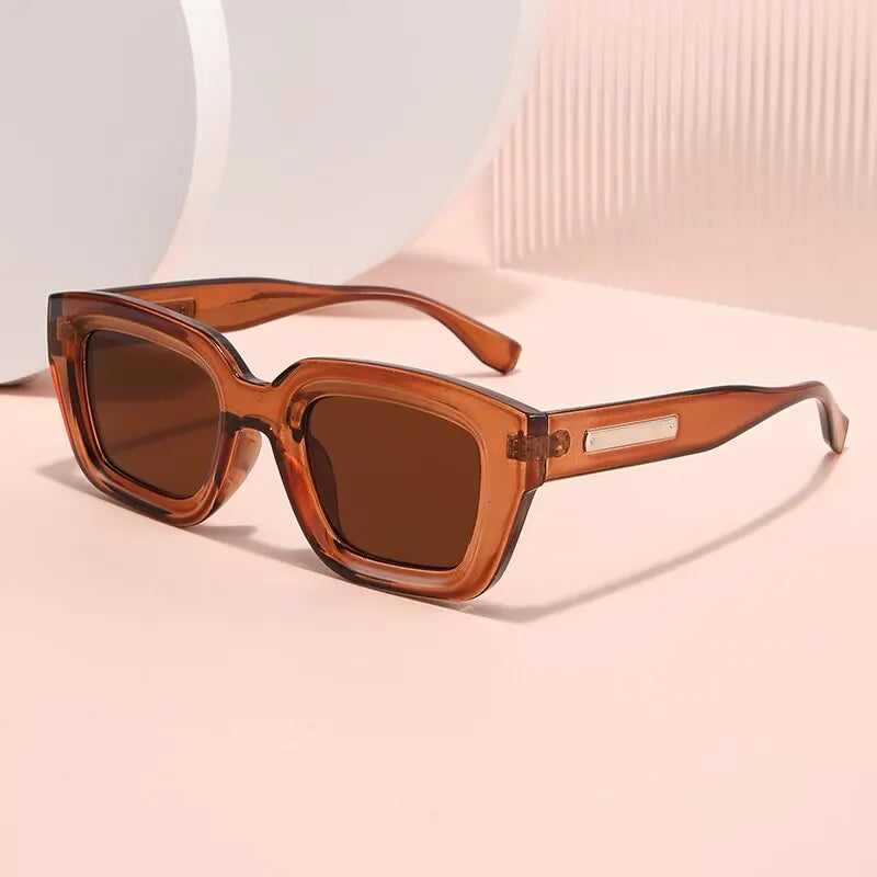 Retro Square Sunglasses UV400 Protection – Unisex Fashion Out/In Door Shades**
