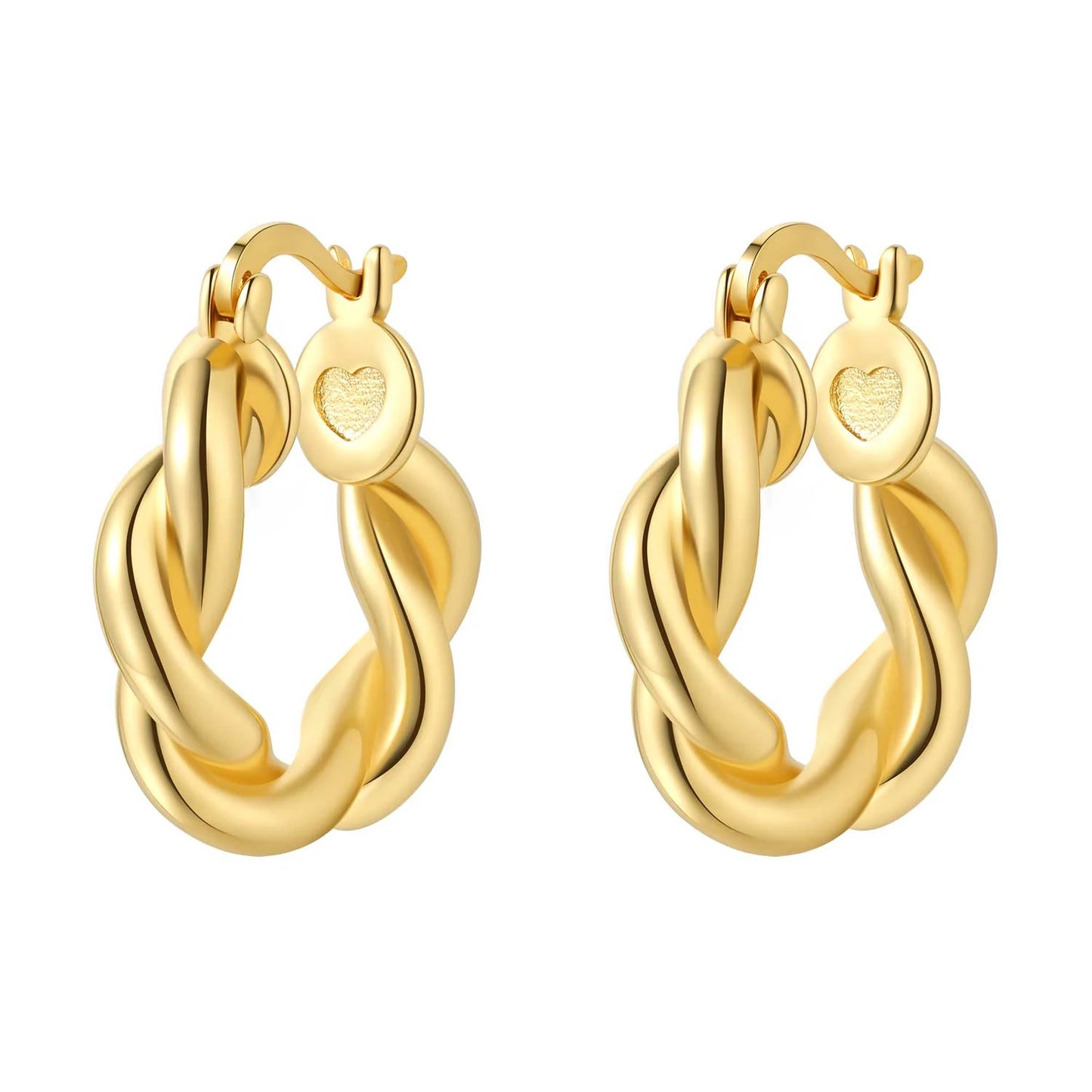 S925 Sterling Silver 18K Gold-Lined Zircon Hoop Earrings for Women