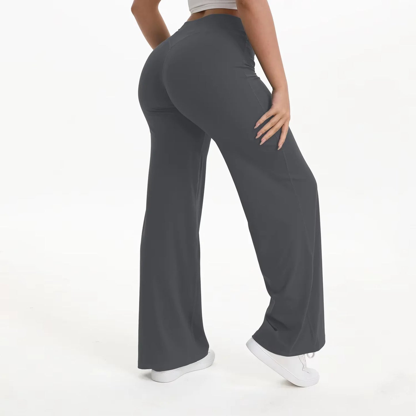 SoftMotion Women's Naked Feel Straight Leg Yoga Pants – Mid-Waist Workout Leggings for Pilates, Running, Gym & Everyday Wear