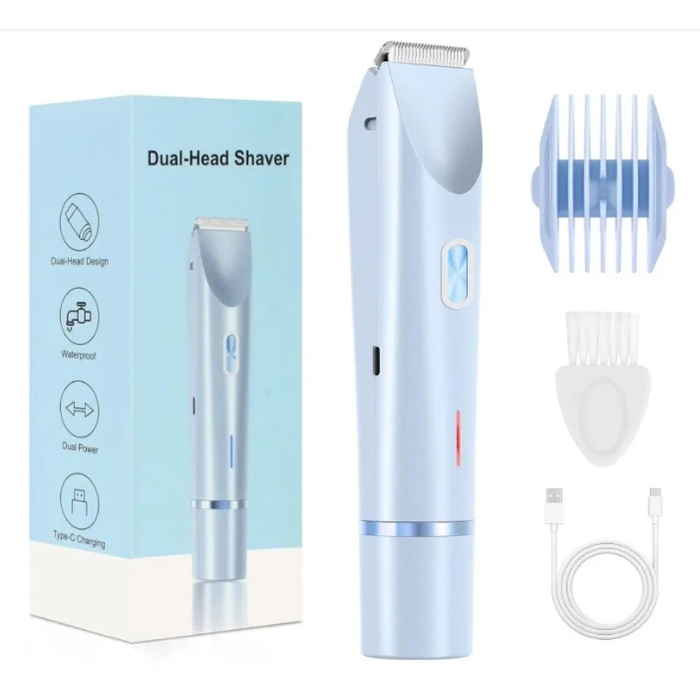 Painless Electric Shaver for Women 2-in-1 Razor & Epilator Smooth Legs Bikini Underarm