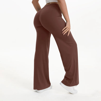 SoftMotion Women's Naked Feel Straight Leg Yoga Pants – Mid-Waist Workout Leggings for Pilates, Running, Gym & Everyday Wear