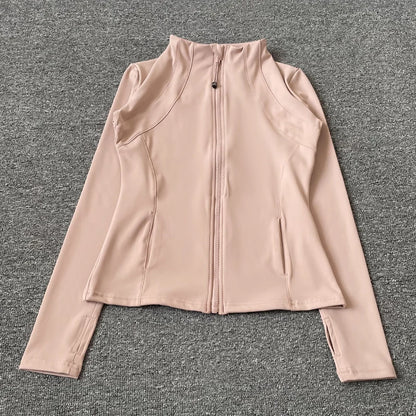 Women’s Quick Dry Slim Fit Workout Jacket – Breathable Zip-Up Running, Yoga & Gym Activewear Top