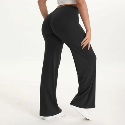 SoftMotion Women's Naked Feel Straight Leg Yoga Pants – Mid-Waist Workout Leggings for Pilates, Running, Gym & Everyday Wear
