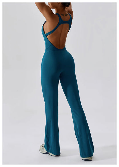 Women's 1 Pcs Seamless Yoga Jumpsuit – Push-Up Fitness Romper for Gym, Workout & Training