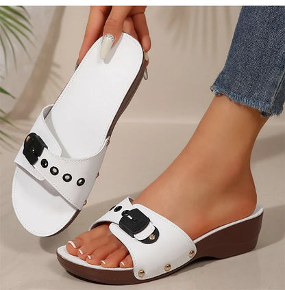 Women's Luxury Wedge Sandals – Soft Comfort Heels, Summer Platform Sandals, Fashion Slip-On Shoes for Women 2026