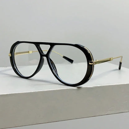 Vintage Double Bridge Oval Sunglasses UV400 | Luxury Gradient Lens Retro Fashion Eyewear for Men & Women