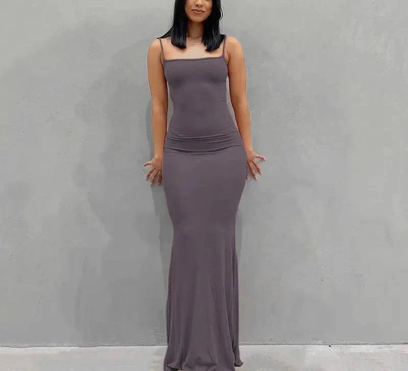 Women’s Backless Maxi Dress – Sexy Summer Vacation Party & Club Night Dress