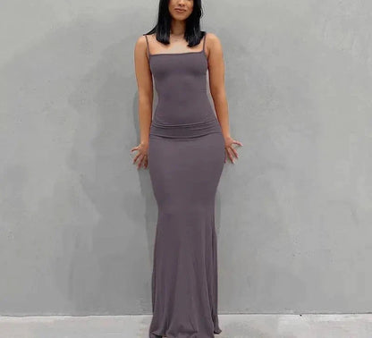 Women’s Backless Maxi Dress – Sexy Summer Vacation Party & Club Night Dress