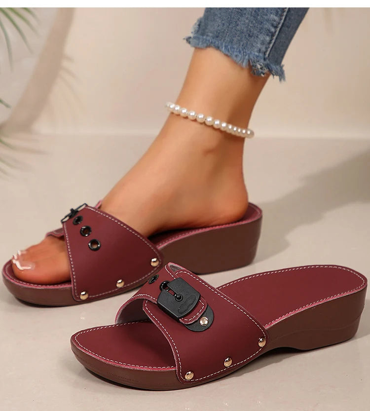 Women's Luxury Wedge Sandals – Soft Comfort Heels, Summer Platform Sandals, Fashion Slip-On Shoes for Women 2026