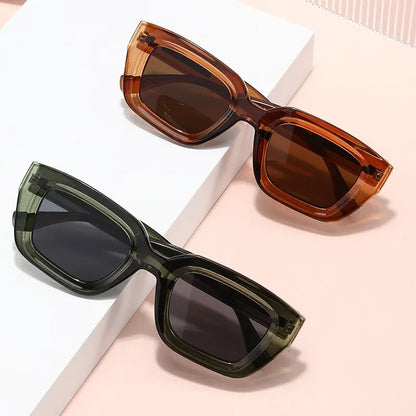 Retro Square Sunglasses UV400 Protection – Unisex Fashion Out/In Door Shades**