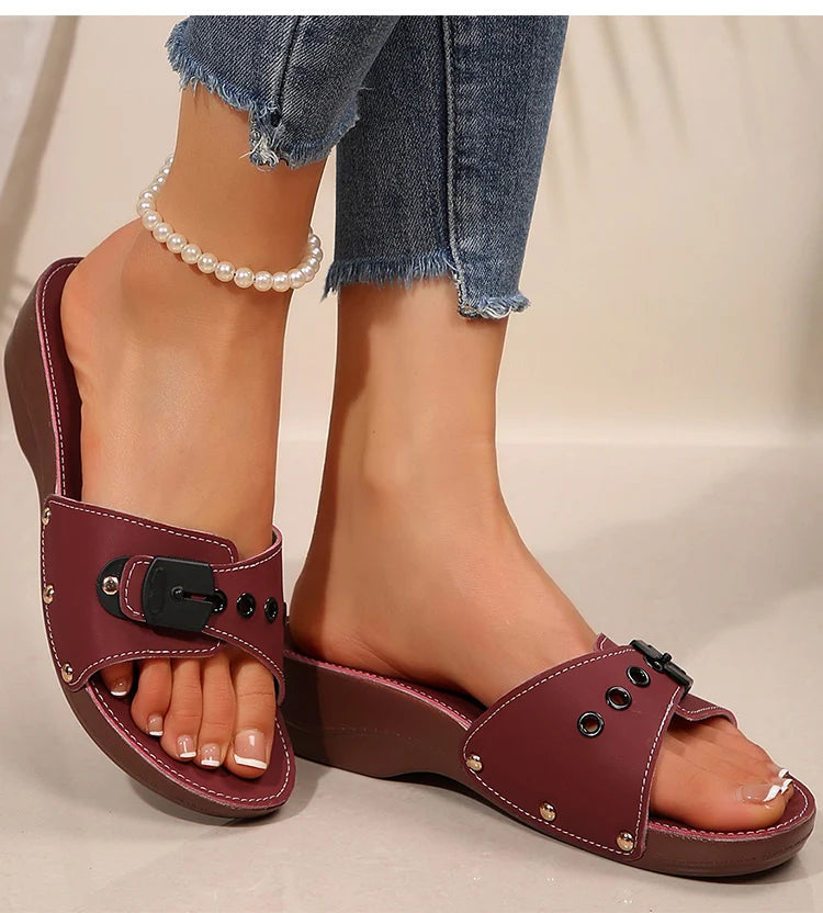 Women's Luxury Wedge Sandals – Soft Comfort Heels, Summer Platform Sandals, Fashion Slip-On Shoes for Women 2026