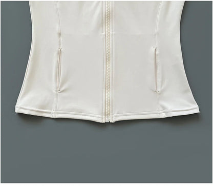 Women’s Quick Dry Slim Fit Workout Jacket – Breathable Zip-Up Running, Yoga & Gym Activewear Top