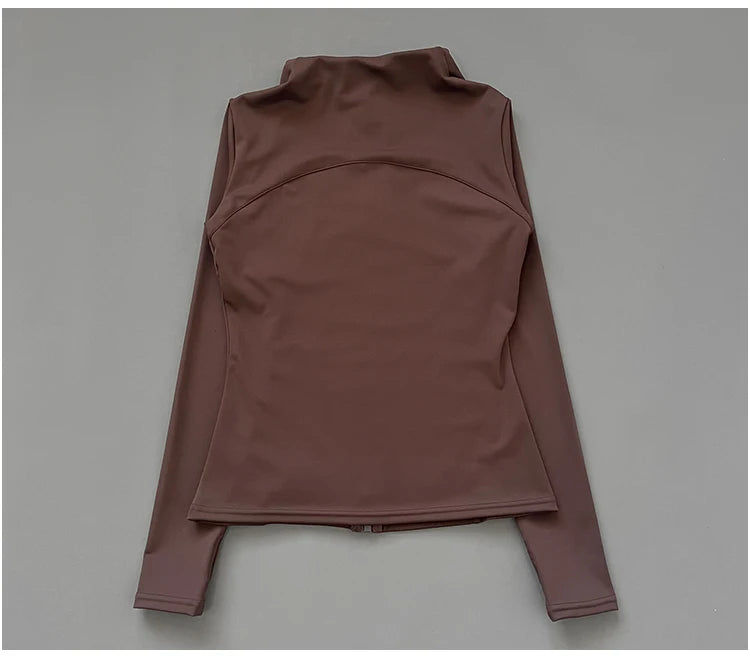 Women’s Quick Dry Slim Fit Workout Jacket – Breathable Zip-Up Running, Yoga & Gym Activewear Top