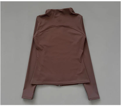 Women’s Quick Dry Slim Fit Workout Jacket – Breathable Zip-Up Running, Yoga & Gym Activewear Top