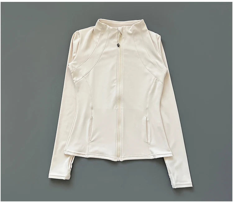 Women’s Quick Dry Slim Fit Workout Jacket – Breathable Zip-Up Running, Yoga & Gym Activewear Top