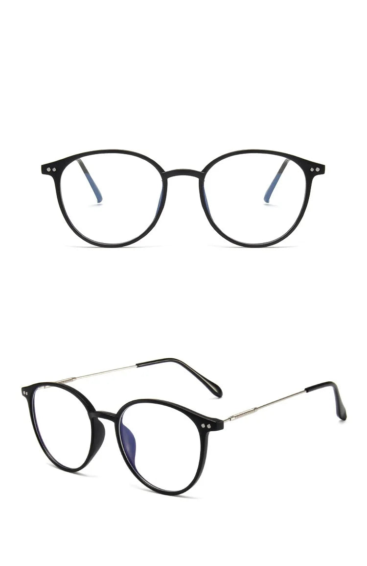 Men And Women Round Anti Blue Glasses Computer Frame Optical Lenses New Arrival 2023