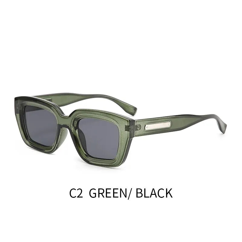 Retro Square Sunglasses UV400 Protection – Unisex Fashion Out/In Door Shades**