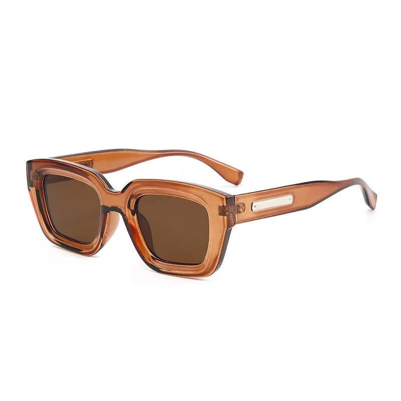 Retro Square Sunglasses UV400 Protection – Unisex Fashion Out/In Door Shades**