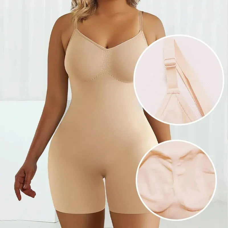 Women’s Seamless Tummy Control Bodysuit – High Waist Shapewear Body Shaper for Flat Belly & Sculpting