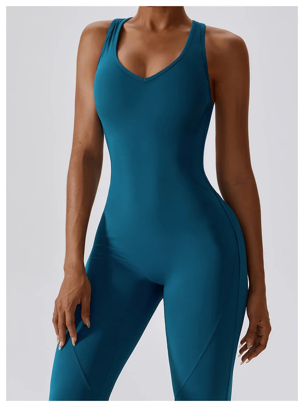 Women's 1 Pcs Seamless Yoga Jumpsuit – Push-Up Fitness Romper for Gym, Workout & Training