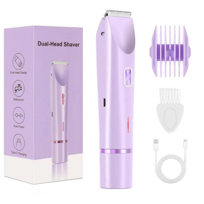 Painless Electric Shaver for Women 2-in-1 Razor & Epilator Smooth Legs Bikini Underarm