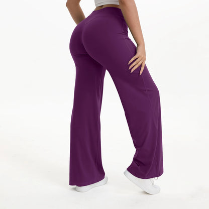 SoftMotion Women's Naked Feel Straight Leg Yoga Pants – Mid-Waist Workout Leggings for Pilates, Running, Gym & Everyday Wear