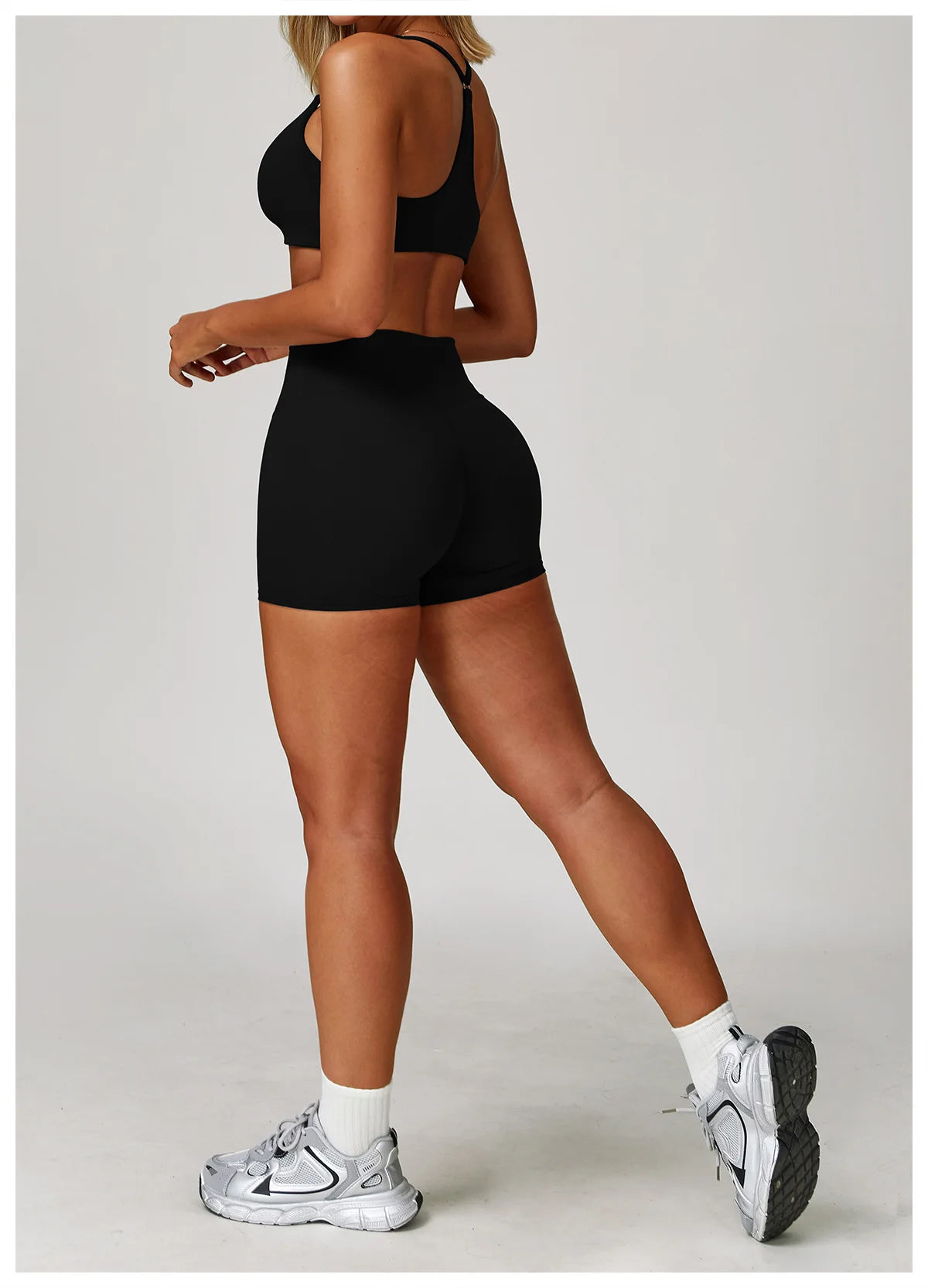 Women's 2/3PCS Yoga Set Workout Clothes Long Sleeve Sports Bra Leggings Gym Running Activewear Outfit