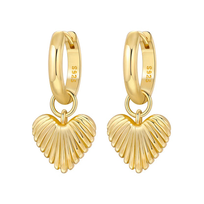 S925 Sterling Silver 18K Gold-Lined Zircon Hoop Earrings for Women