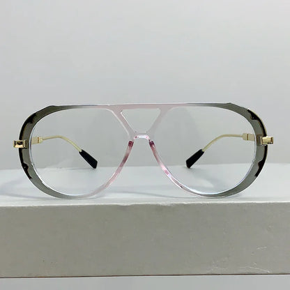 Vintage Double Bridge Oval Sunglasses UV400 | Luxury Gradient Lens Retro Fashion Eyewear for Men & Women