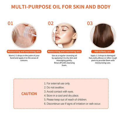 Skincare Oil Vitamin E Skin Care essence Body Oil for Scars Pregnancy Marks Facial Body Moisturizing Oil For All Skin Types